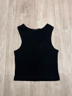 Brandy Melville Black Ribbed Tank Top